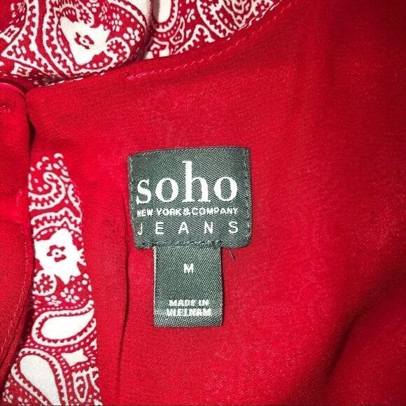 SOHO classic paisley red wrap top bandana - Picture 4 of 5